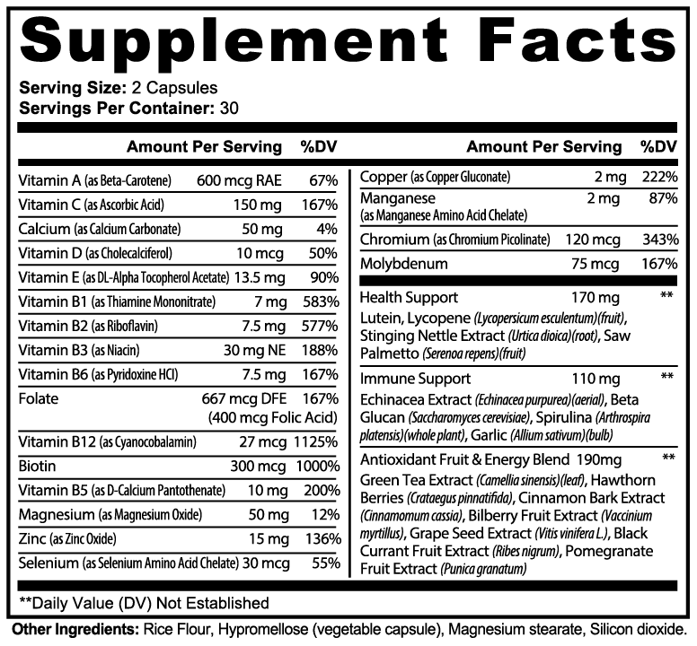 Multivitamines formule Complète !